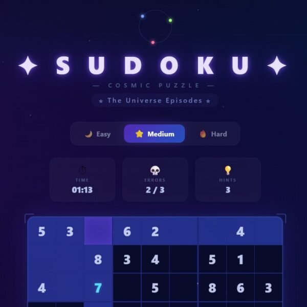 Free Space Sudoku Game
