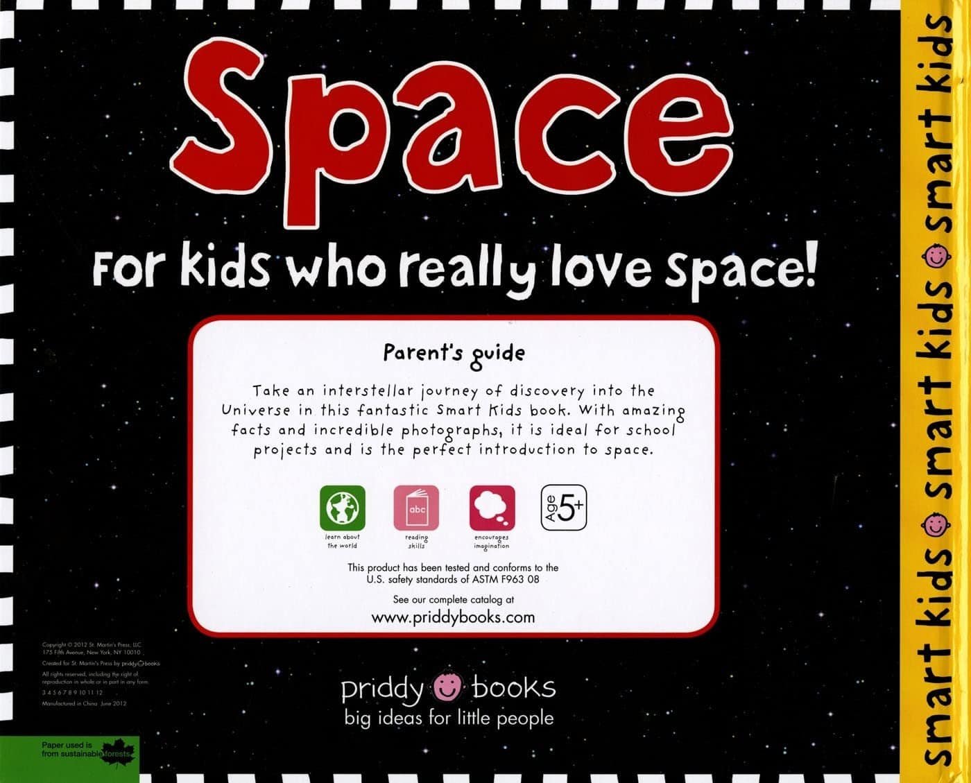 Space (Smart Kids): For Kids Who Really Love Space! Hardcover - Illustrated, May 22, 2012