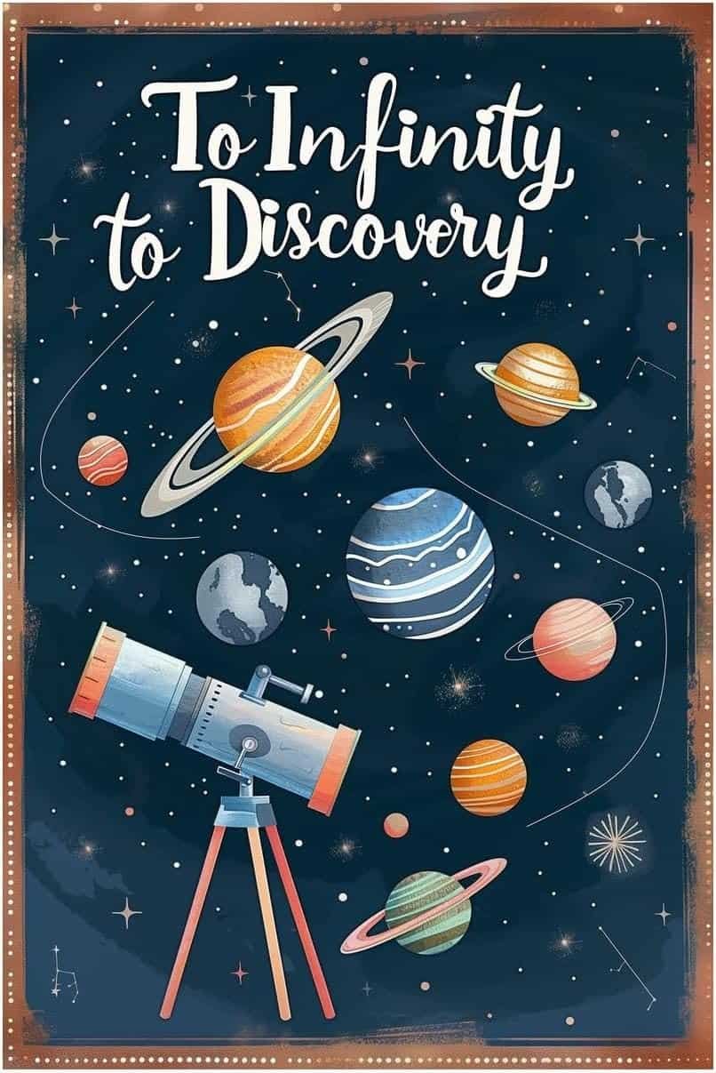 Astronauts Tin Signs Outer Space Metal Arts Be Curious Universe Space Poster Planet Positive Wall Decor Plaque for Boys Kids Nursery Game room 8 X 12 Inches