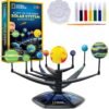 National Geographic Glow-in-the-Dark Solar System Activity Kit with model planets, paint palette, brush, and colored paints displayed.