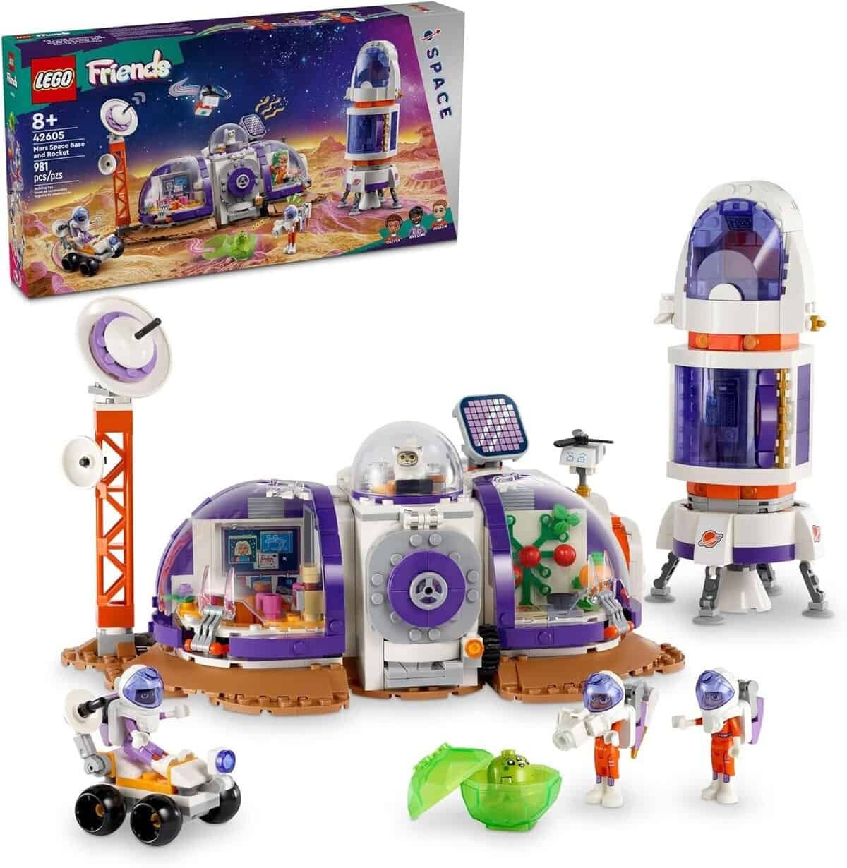 LEGO Friends Mars Space Base and Rocket Set Science Toy for Pretend Play with 3 Mini-Dolls and Spaceship Toy