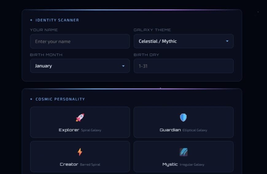 Discover Your Galaxy — My Galaxy Name…