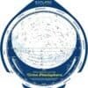 A handheld circular star chart planisphere showing constellations and stars for the northern hemisphere, labeled with months and hours for night sky observation.