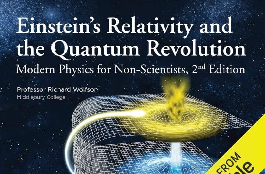 Cover of "Einstein’s Relativity and the Quantum Revolution" audio course, showing warped grid graphics and a yellow "Only from Audible" banner.