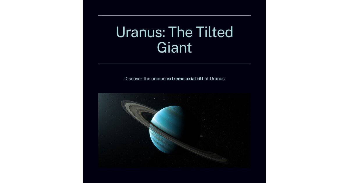 Uranus tilted at 97 degrees axial tilt causing extreme seasons