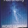 A word search puzzle book cover titled "Astronomy Word Search: 50+ Puzzles," with a night sky and star field background.