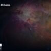 A colorful nebula with bright stars appears behind a streaming interface for "Watch Secrets of the Universe | Prime Video," featuring clear options to start a trial or buy episodes.