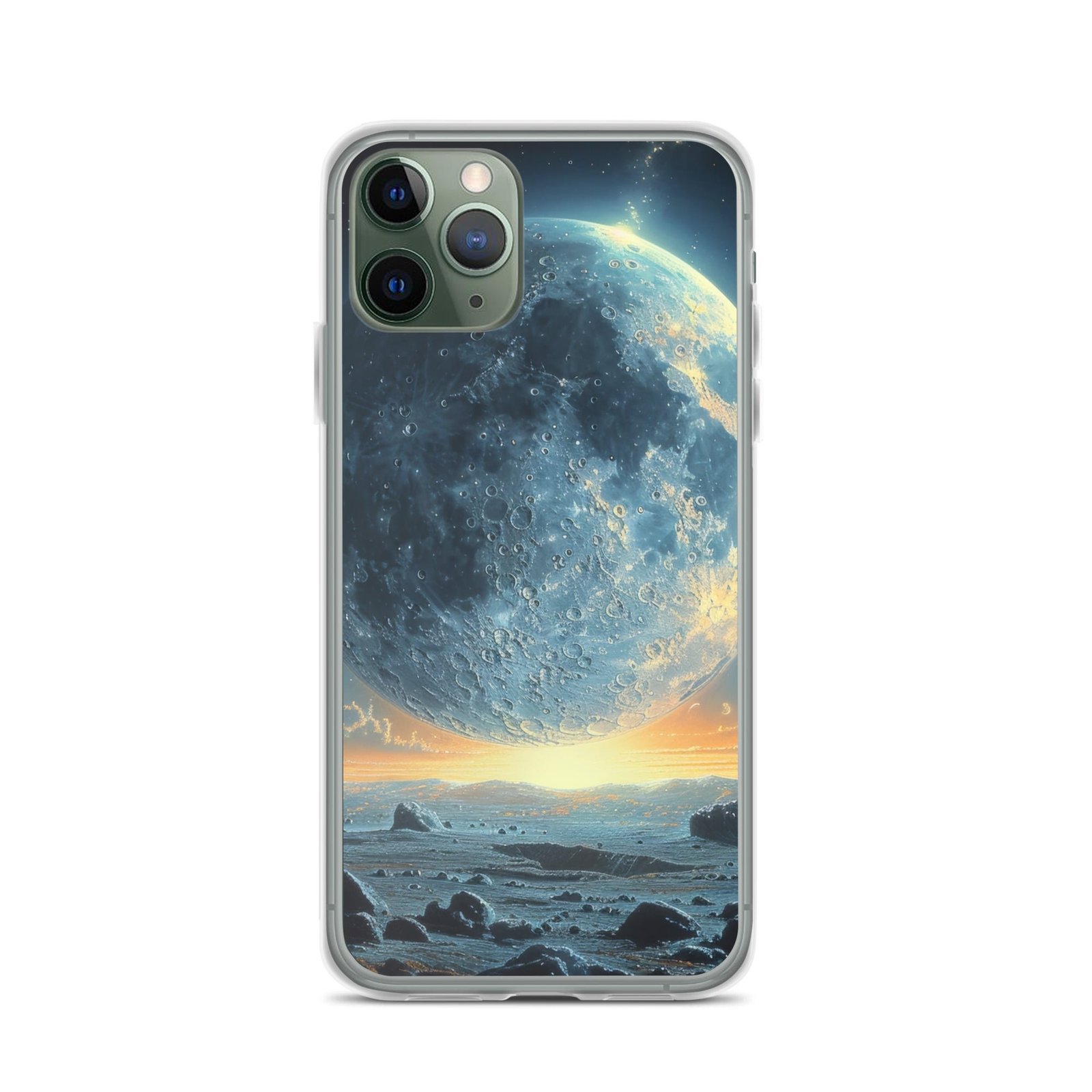 The Closer to the Moon clear iPhone case.