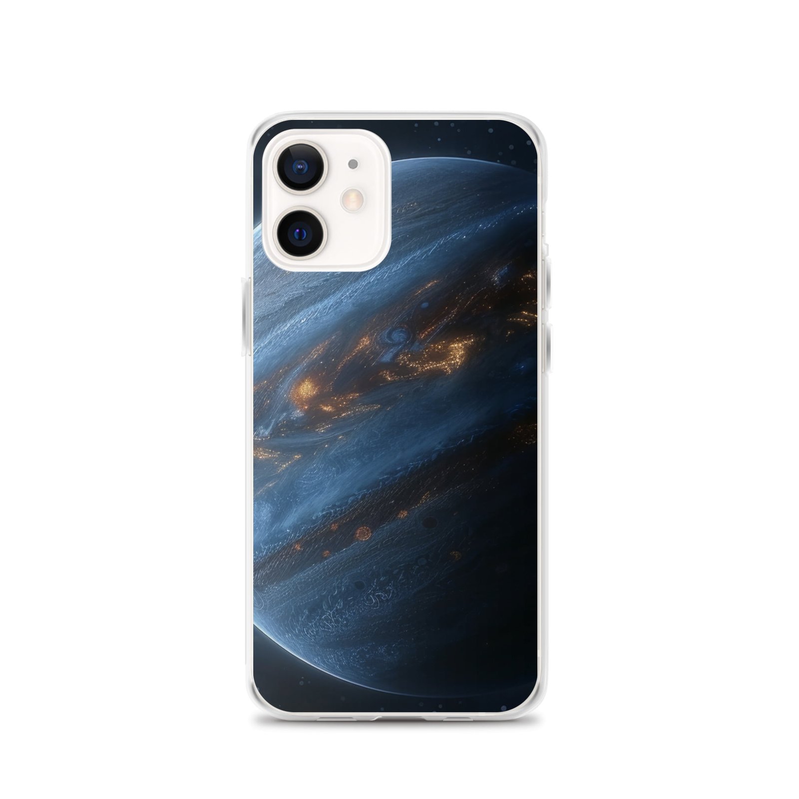 The New Planet Clear Case for iPhone, inspired by the majestic planet Jupiter.