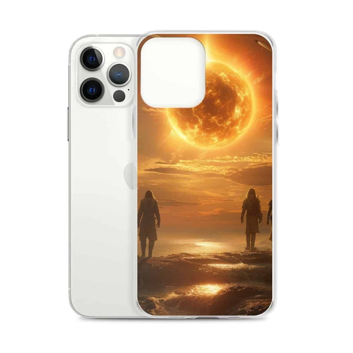 Future Us posing with the Sun Clear iPhone Case.