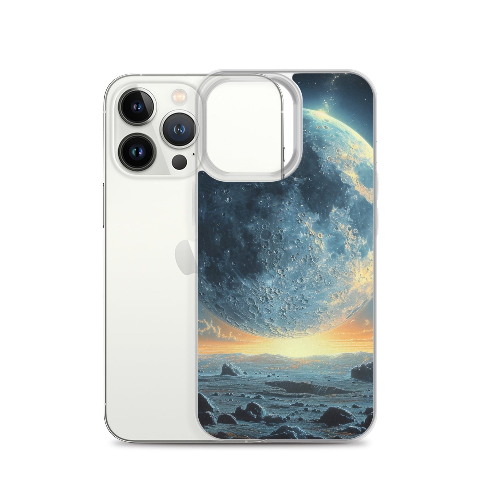 A Moon-themed Clear Case for iPhone