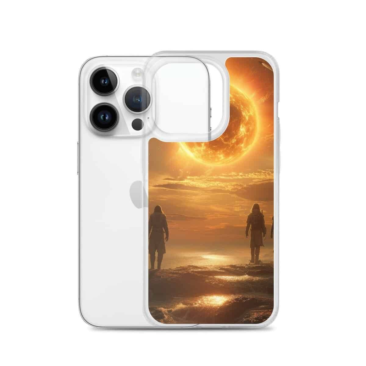 Future Us walking on the beach with the Sun Clear iPhone case.