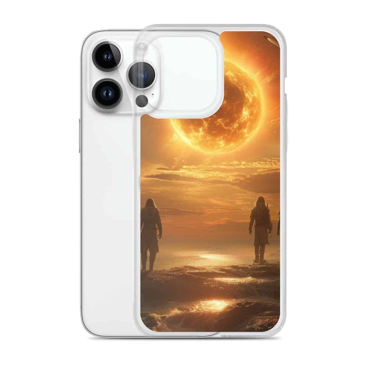 Future Us standing on the beach with the Sun Clear Case.