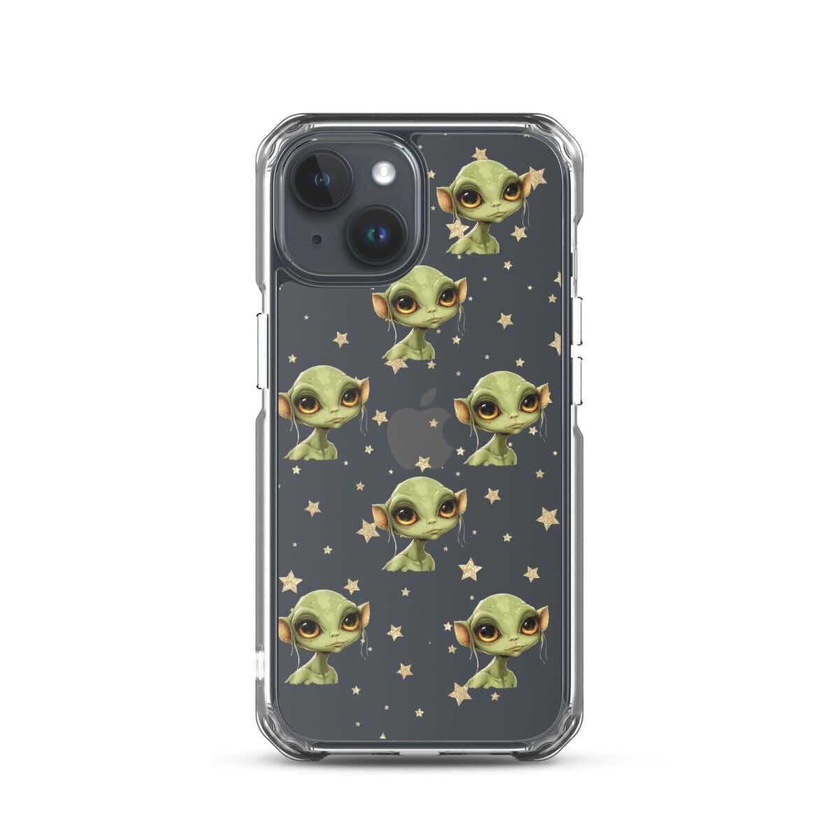 आपके iPhone के लिए डीप स्पेस की झलक वाला ट्रांसपेरेंट केस, एलियंस के सभी शौकीनों के लिए एकदम सही।