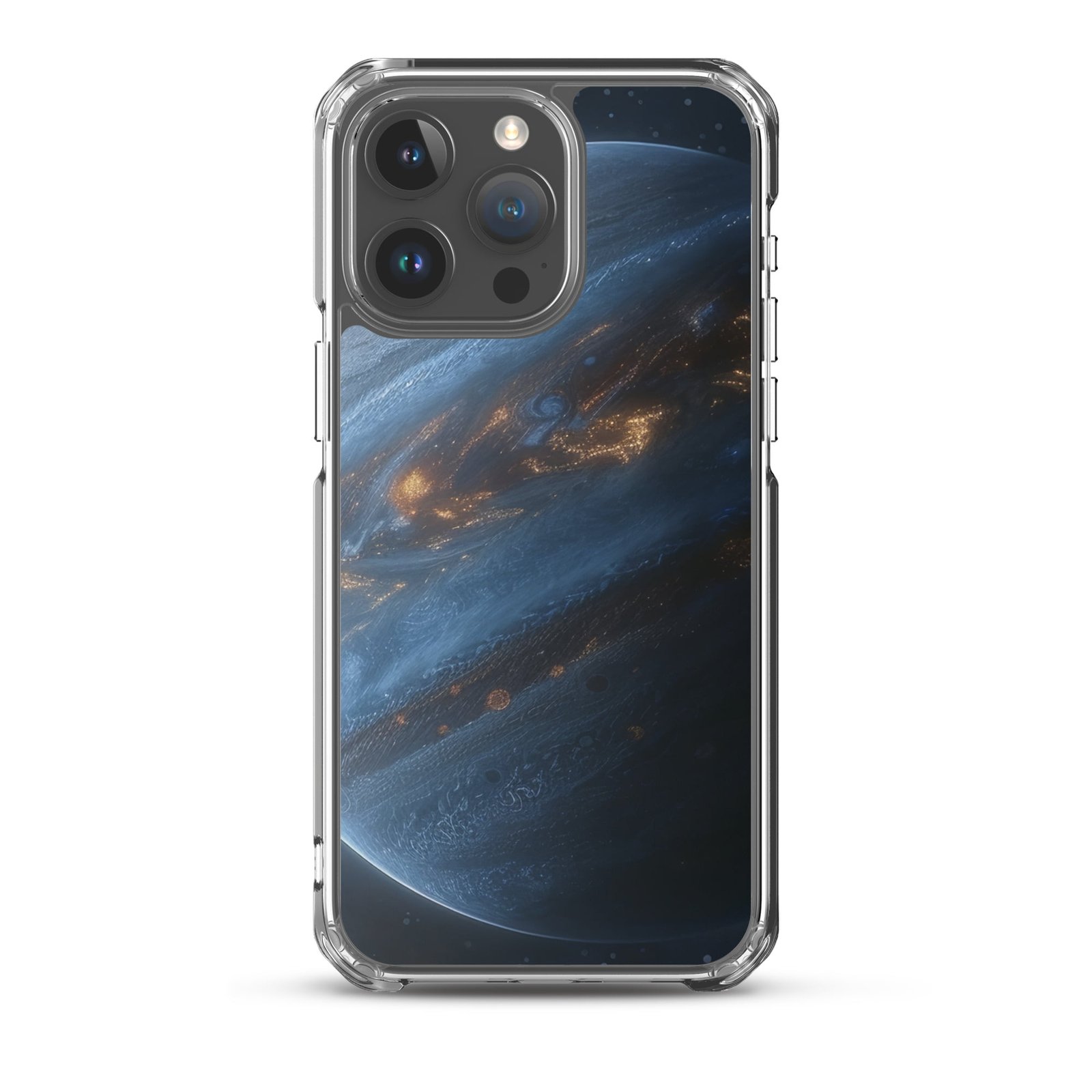 A breathtaking image of the planet Neptune featured on an iPhone case, designed to showcase its mesmerizing beauty.