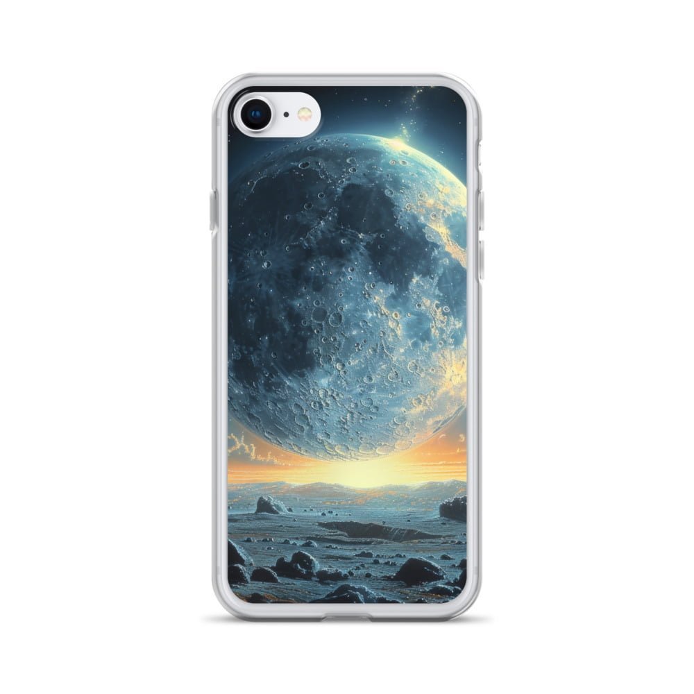 Closer to the Moon - A clear iPhone case featuring an image of the moon.