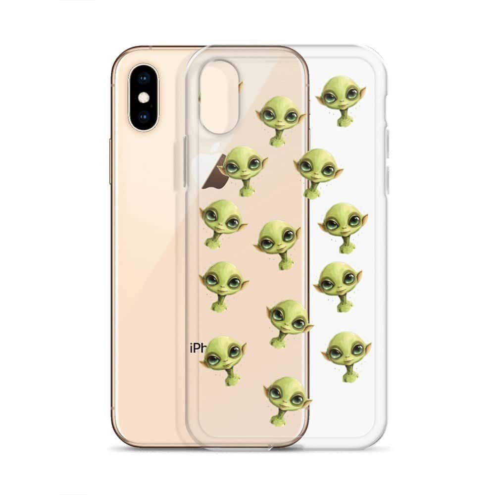 A green alien iPhone case.