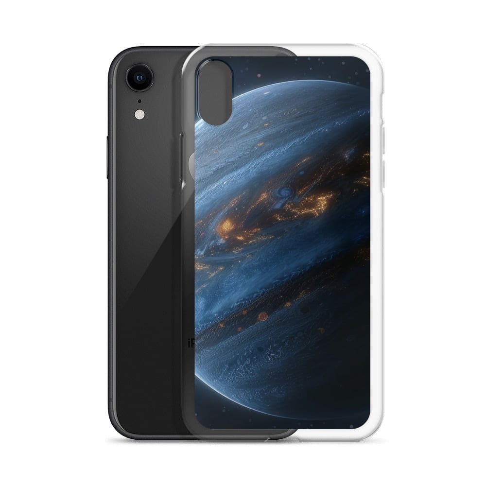 A new clear case with an image of the planet Jupiter.