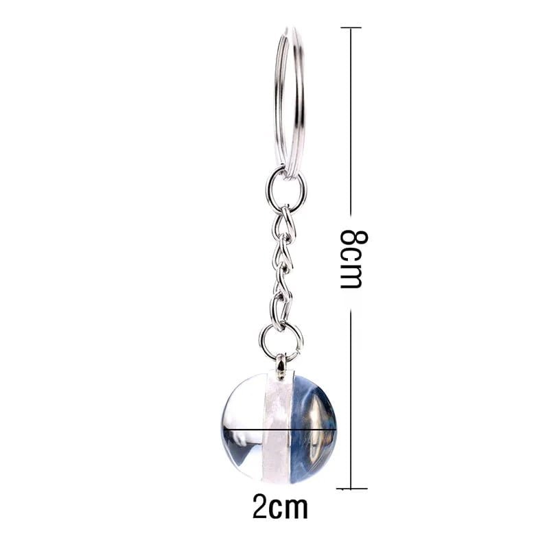 A Solar System keychain with the size of a ball.