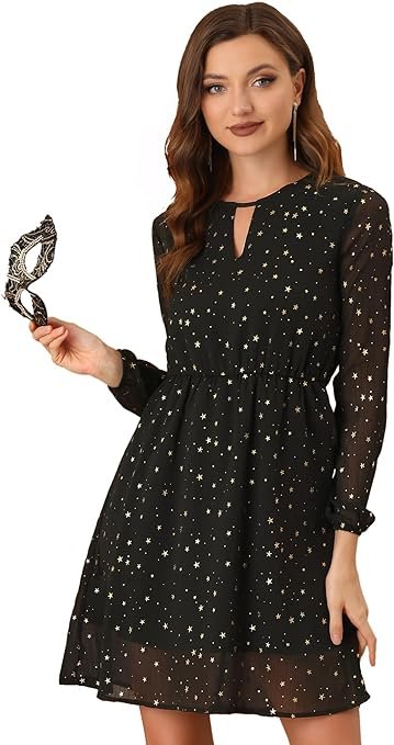 Metallic Star Dress