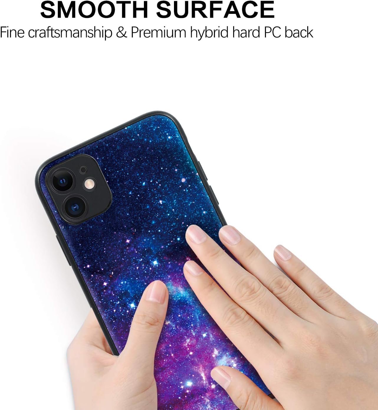 BENTOBEN iPhone 11 Case, Phone Case iPhone 11, Slim Fit Glow in The Dark Soft Flexible Bumper Protective Anti Scratch Non-Slip Phone Cases Cover for Apple iPhone 11 6.1 (2019), Nebula/Galaxy Design