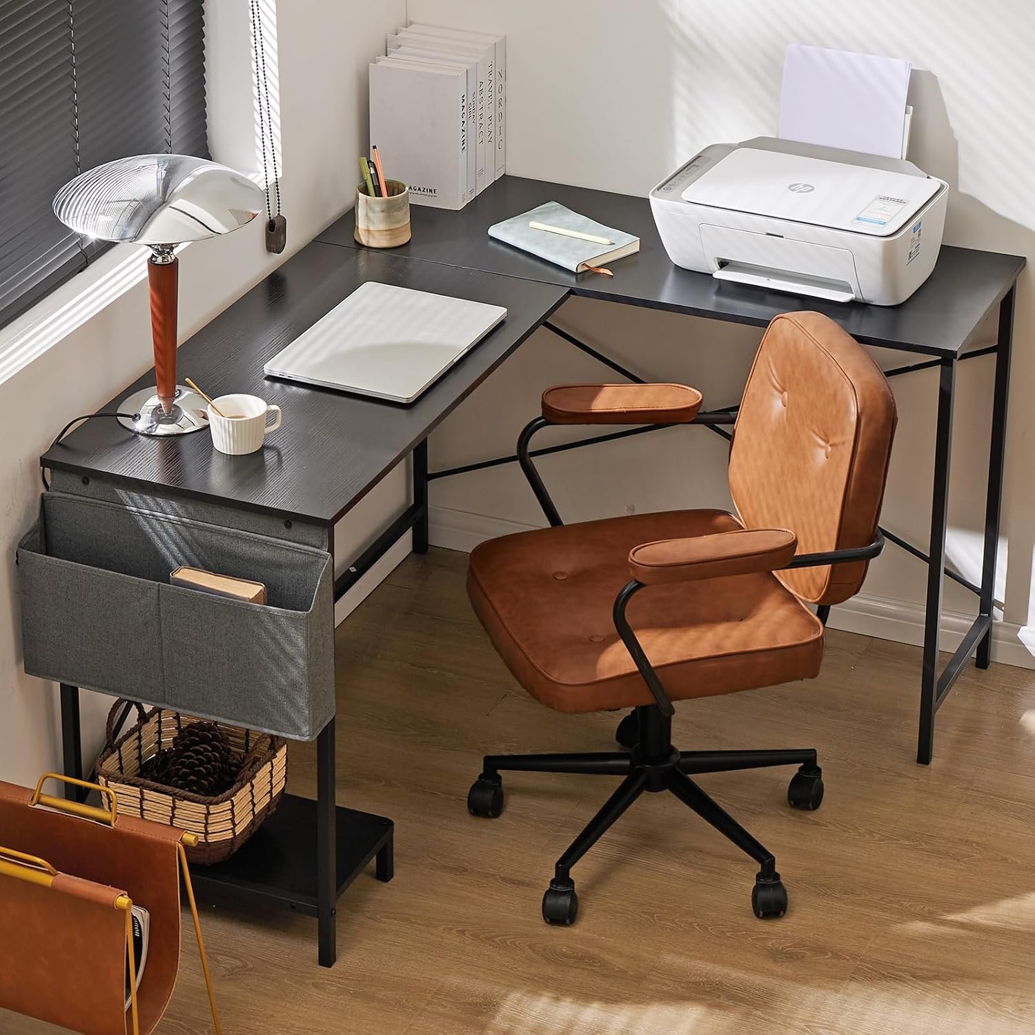 DUMOS L Shaped Computer Desk PC Gaming Table, 50 Inch, Black DUMOS L Shaped Computer Desk PC Gaming Table, 50 Inch, Black