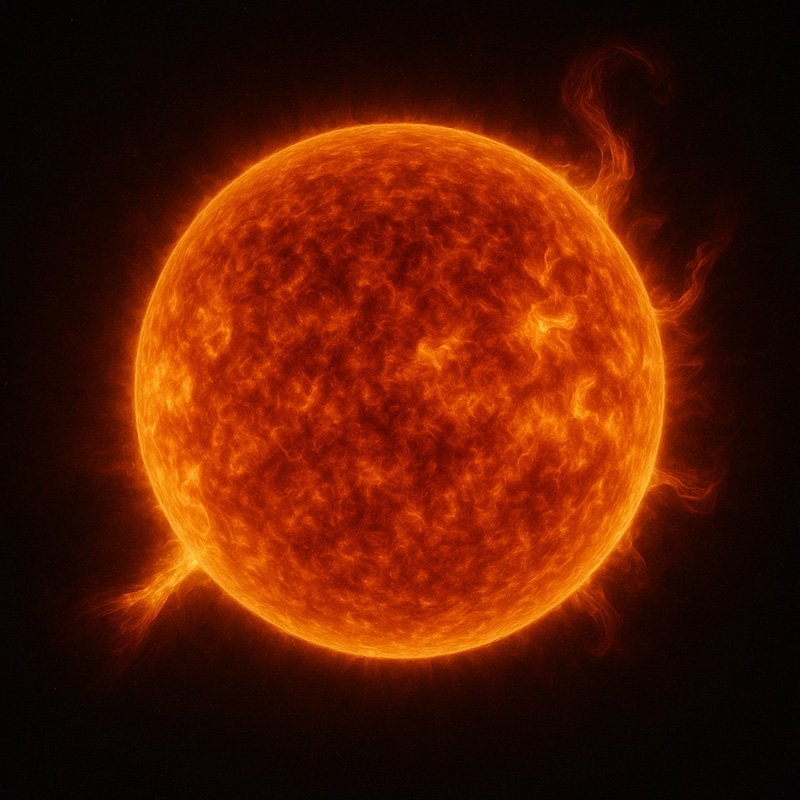 What is mass of the sun? An In-Depth Exploration 1 A detailed, high-resolution image of the Sun—whose immense mass powers our solar system—showing bright orange surface textures and visible solar flares extending from its edges against a black background.