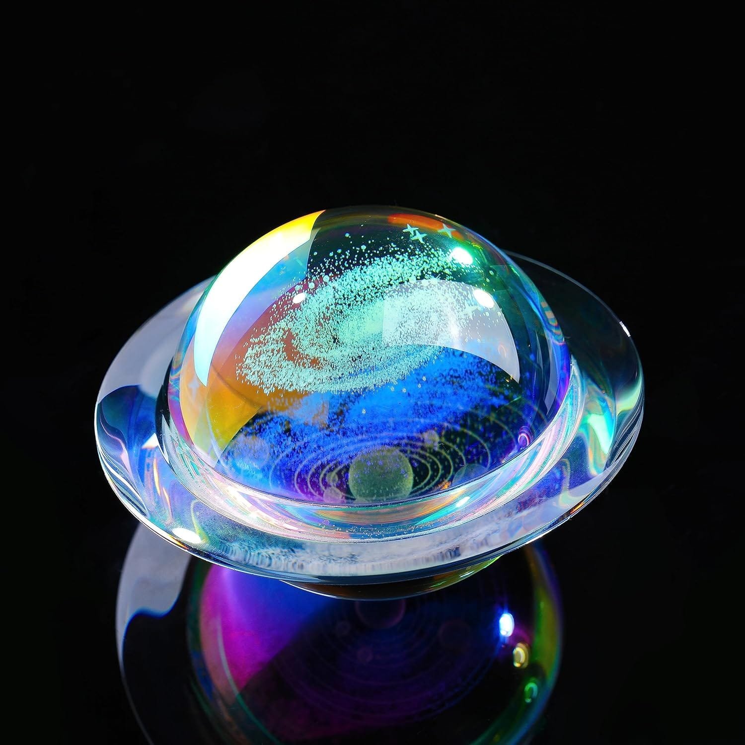 K9 Crystal 3D Solar System Model Crystal Ball 80mm Astronomy Gifts