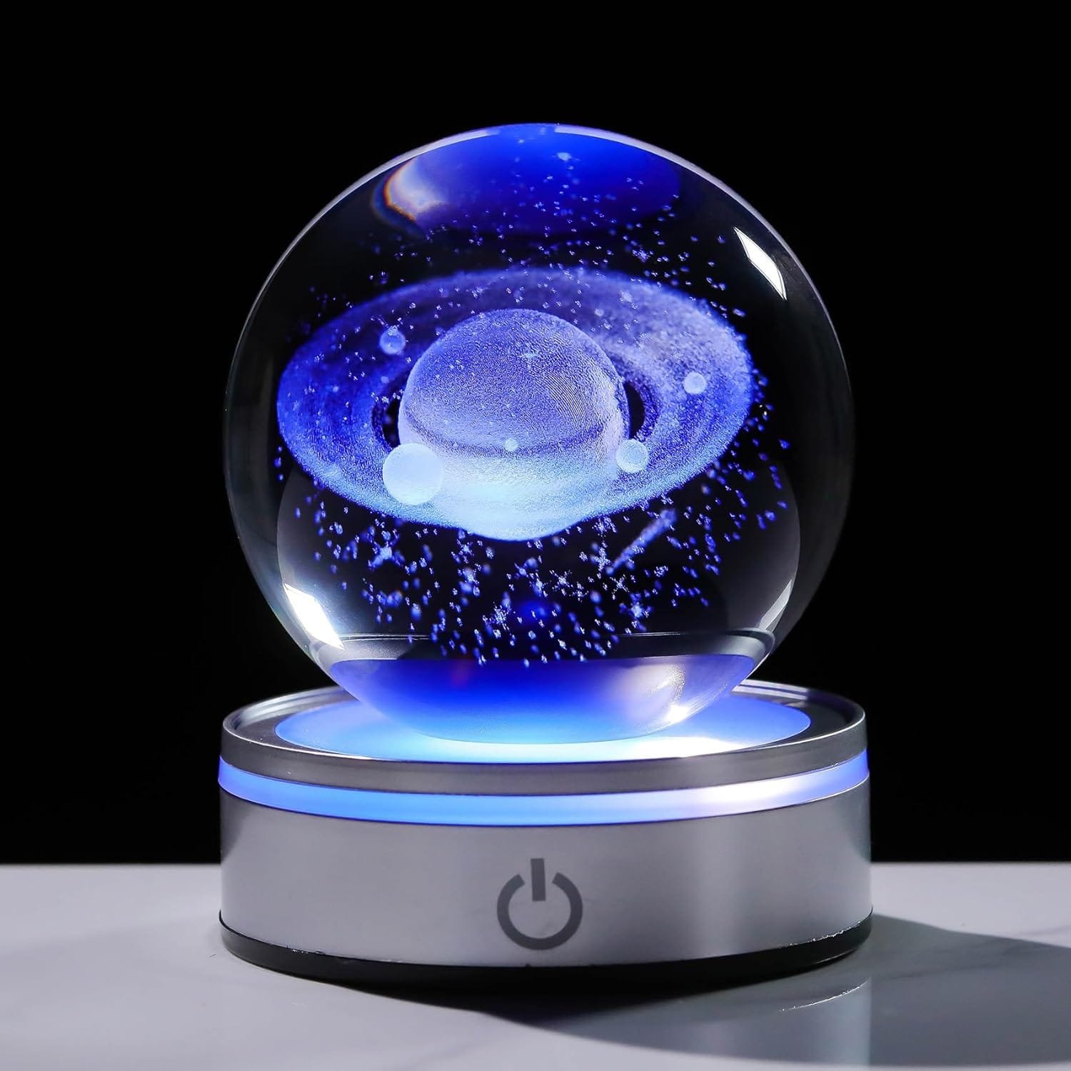 Crystal 3D Saturn 3.15in Ball Figurine Gifts