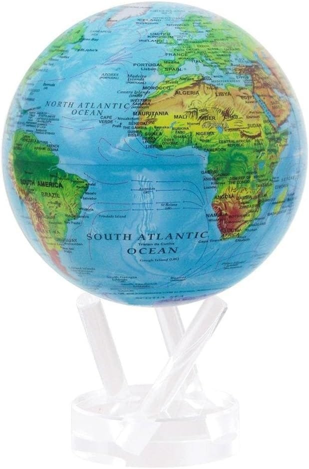 Globe Relief Map Blue 6"