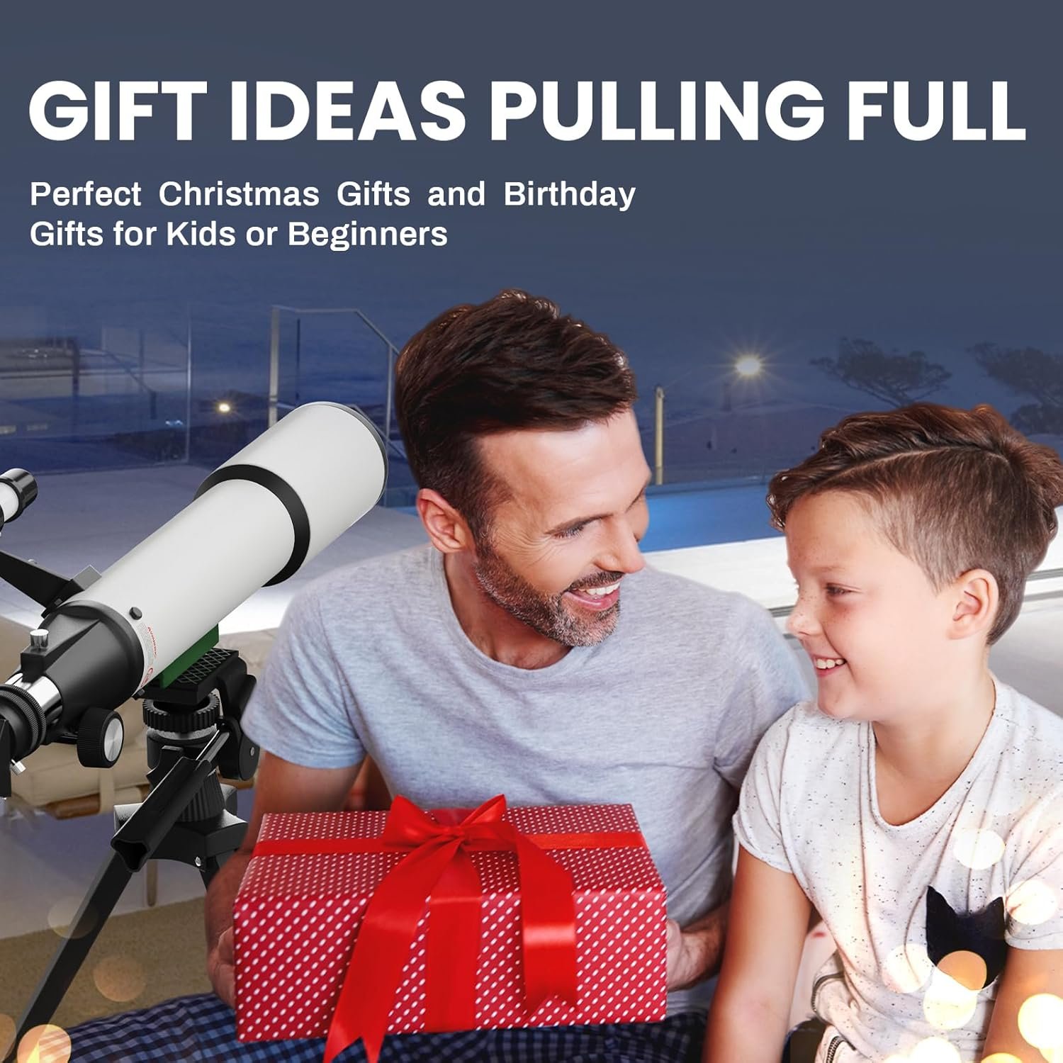 Telescope, 70mm Aperture (20X-150X) Portable Refractor Telescopes for Astronomy Beginners, 500mm Professional Travel Telescope with Carry Bag, Astronomy Beginners Gifts, White