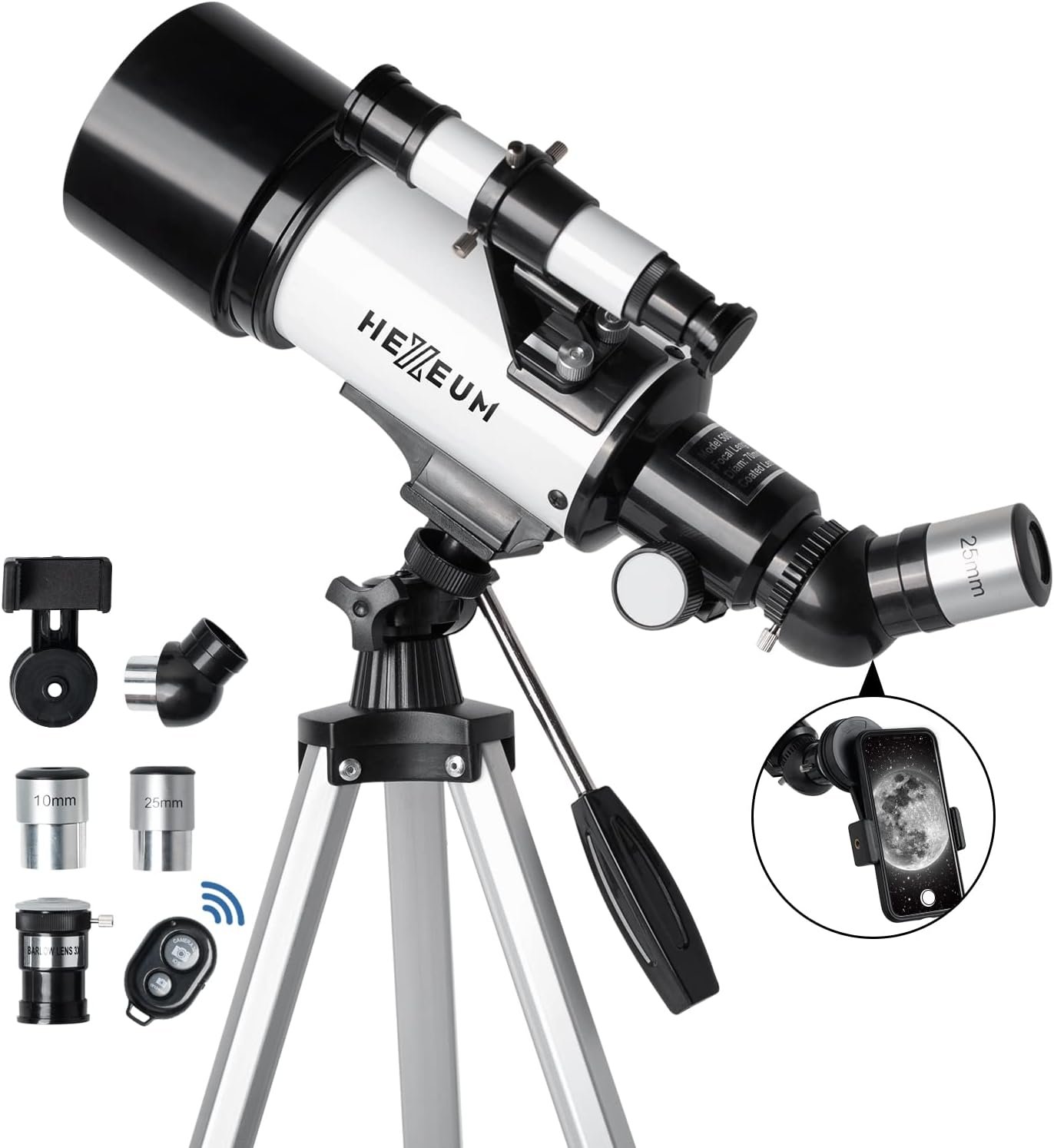 Telescope for Kids & Adults - 70mm Aperture 500mm AZ Mount Fully Multi-Coated Optics Astronomical Refracting Portable Telescopes
