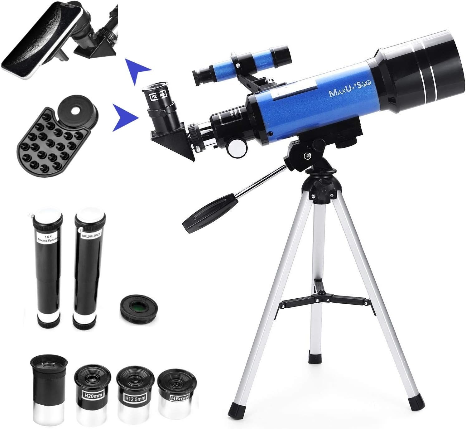 Stargazer's Joy 70mm Refractor Telescope with Tripod & Finder Scope