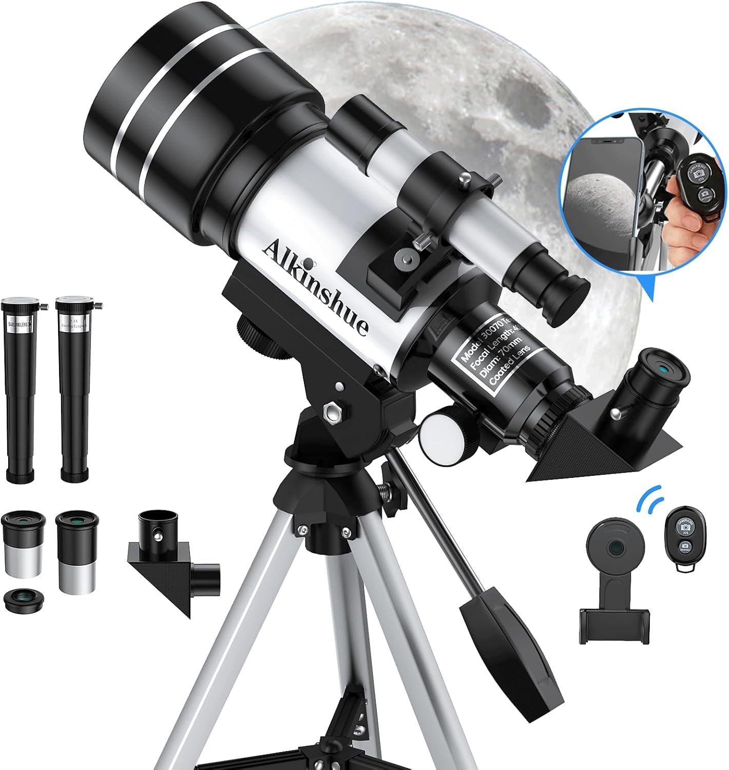 Stargazer 70mm Aperture Refractor Telescope for Kids Beginners