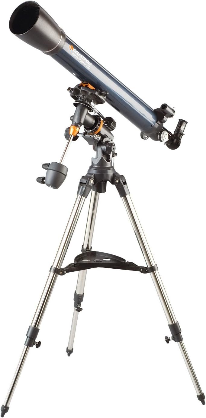 Celestron AstroMaster 90EQ Refractor Telescope - Fully-Coated Glass Optics