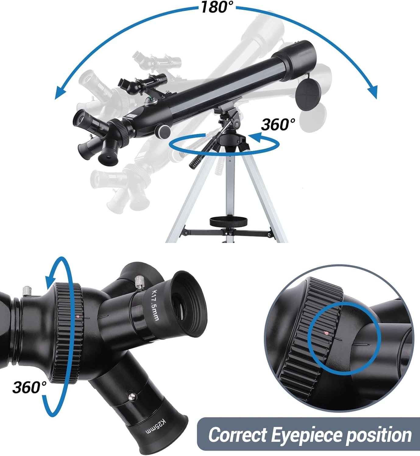Celestron Telescope for Adults High Powered, 70mm Aperture 700mm Refractor Telescope for Kids & Beginners