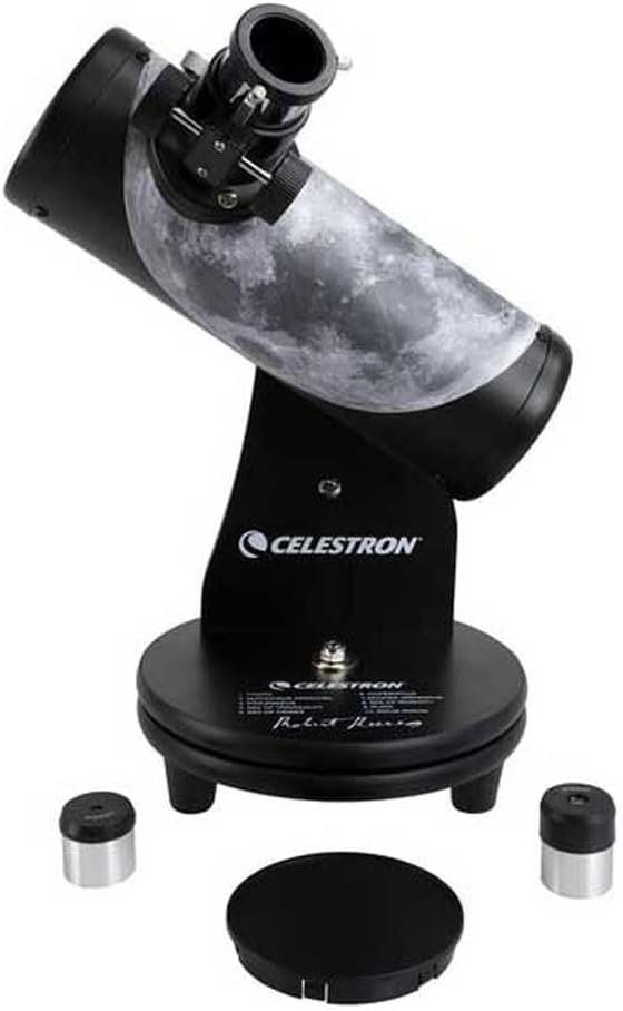 Celestron – 76mm Signature Series FirstScope – Compact and Portable Tabletop Dobsonian Telescope