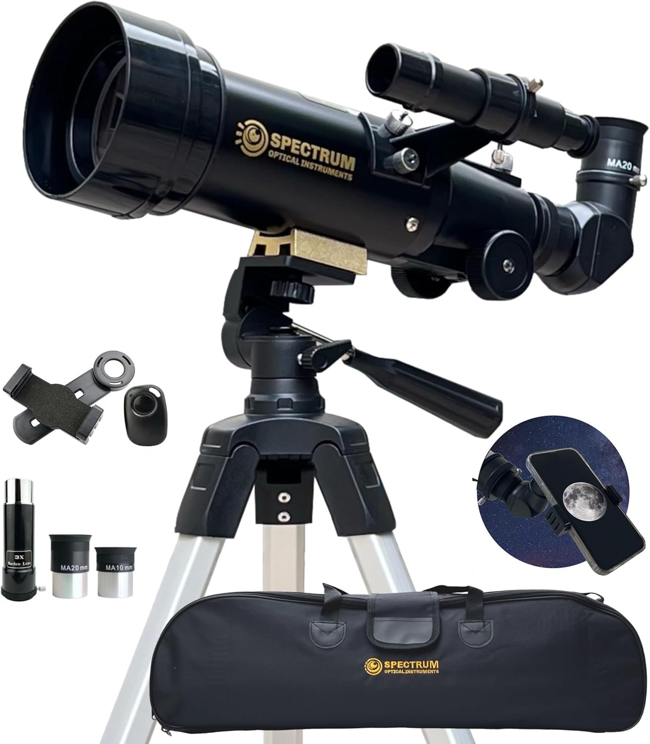 SpectrumOI Telescope for Kids & Adults - 70mm Aperture Refractor