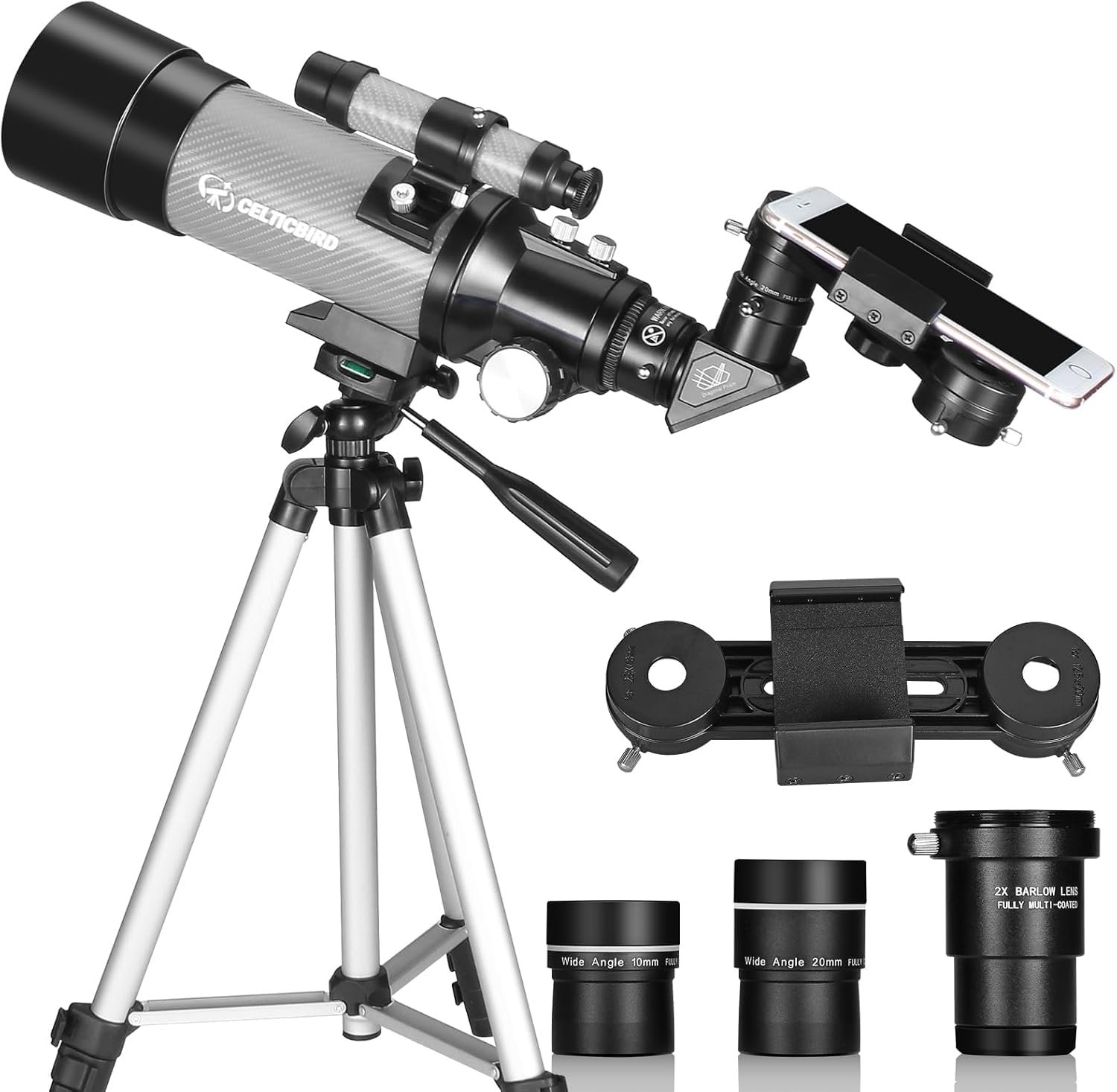 BrandName Telescopes for Kids Beginners 70mm Aperture 400mm Astronomical Refracting Telescope