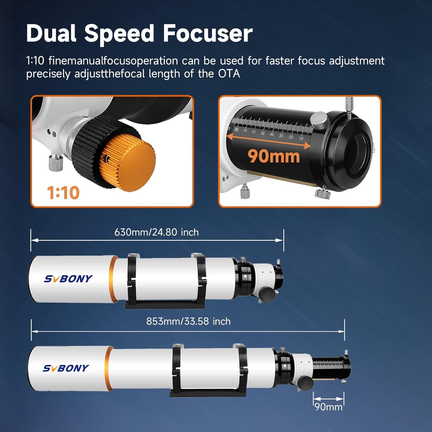 SVBONY SV503 Portable Telescope Tube - 70ED F6 Extra Low Dispersion Optical Tube