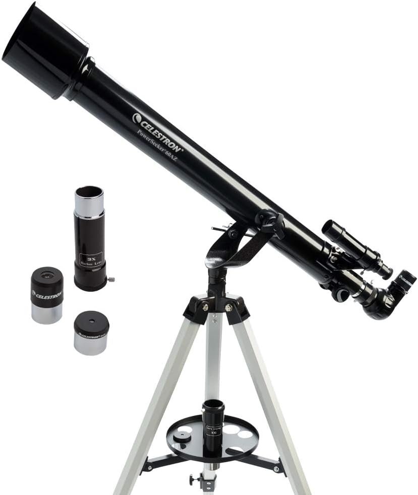 Celestron 21041 PowerSeeker 60AZ Telescope with Manual Yoke Mount