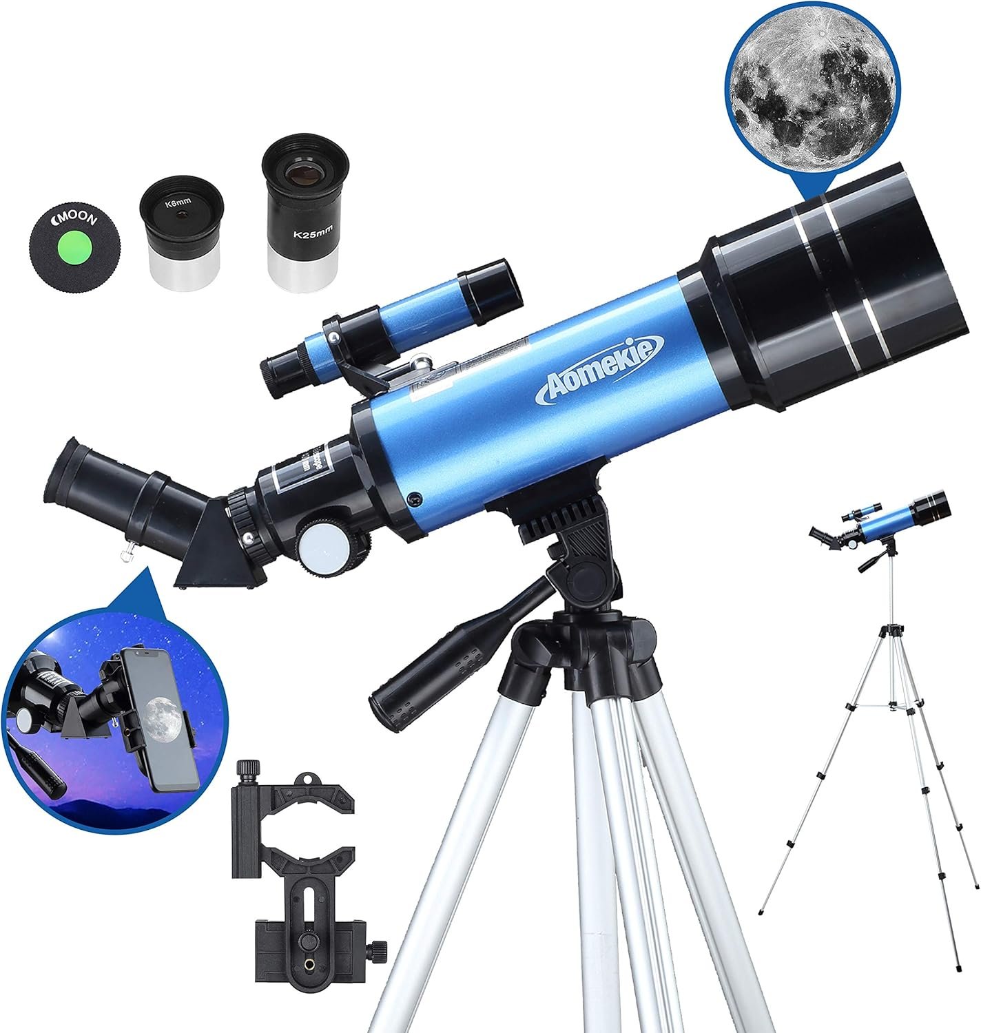 AOMEKIE 40070 Astronomy Telescope for Beginners Kids Adults