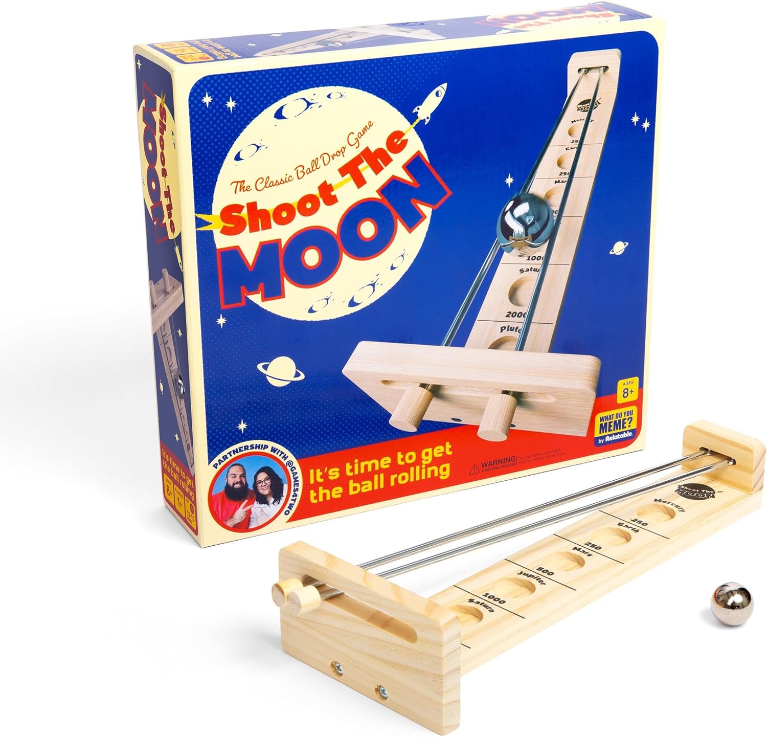 Relatable Shoot The Moon Exciting Strategy Moon Ball Games For Family Gatherings Balance Game For Kids Includes 1 Metal Gravity Ball 1 Shoot The Moon Structure And Instructions