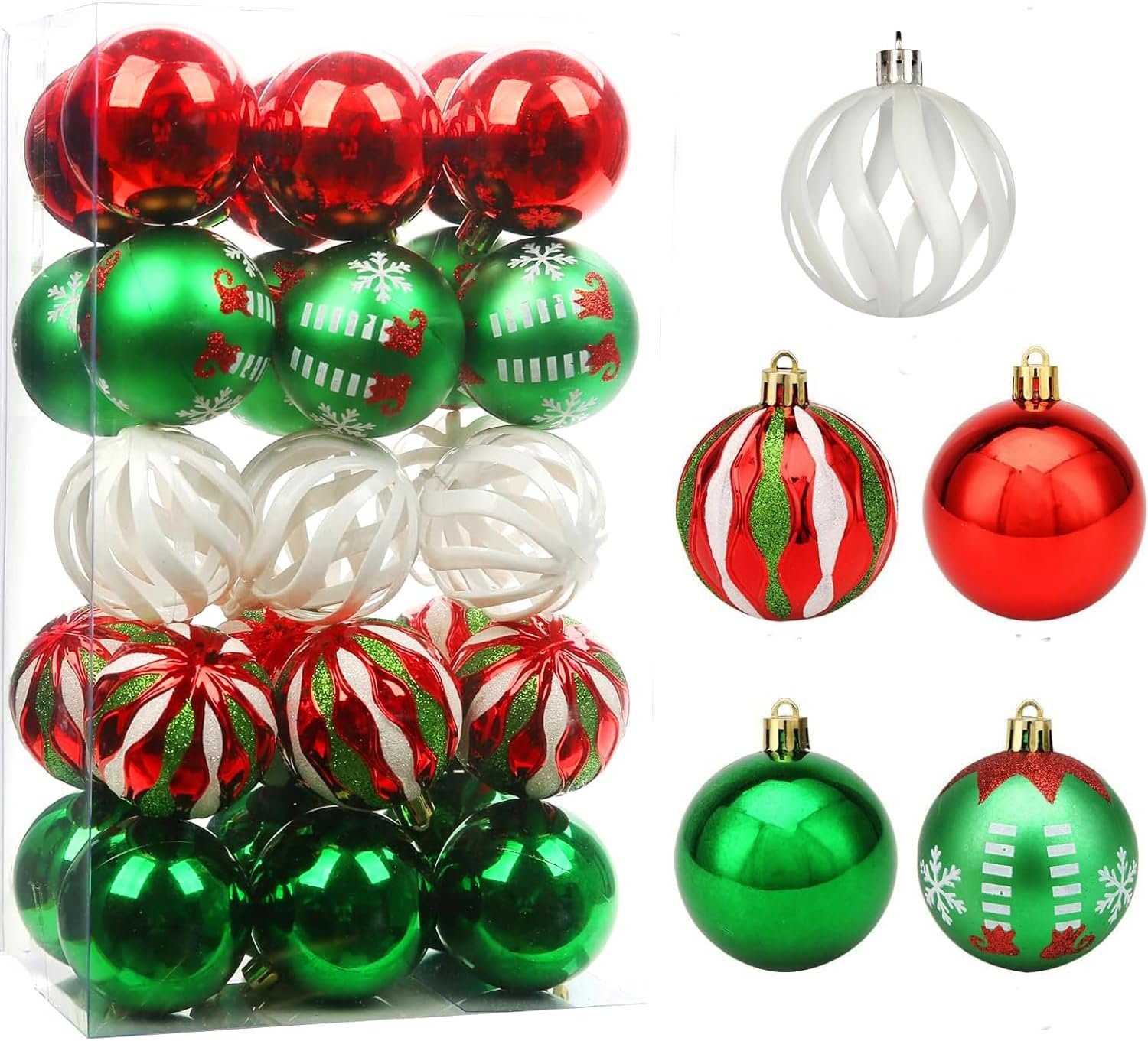 Trytuny Christmas Ball Ornaments, 15 Pack 3.15 Inch Velvet Hanging Ornaments for Christmas Tree Xmas Hanging Ornaments Decoration Indoor Holiday Tree Decorations (Green)