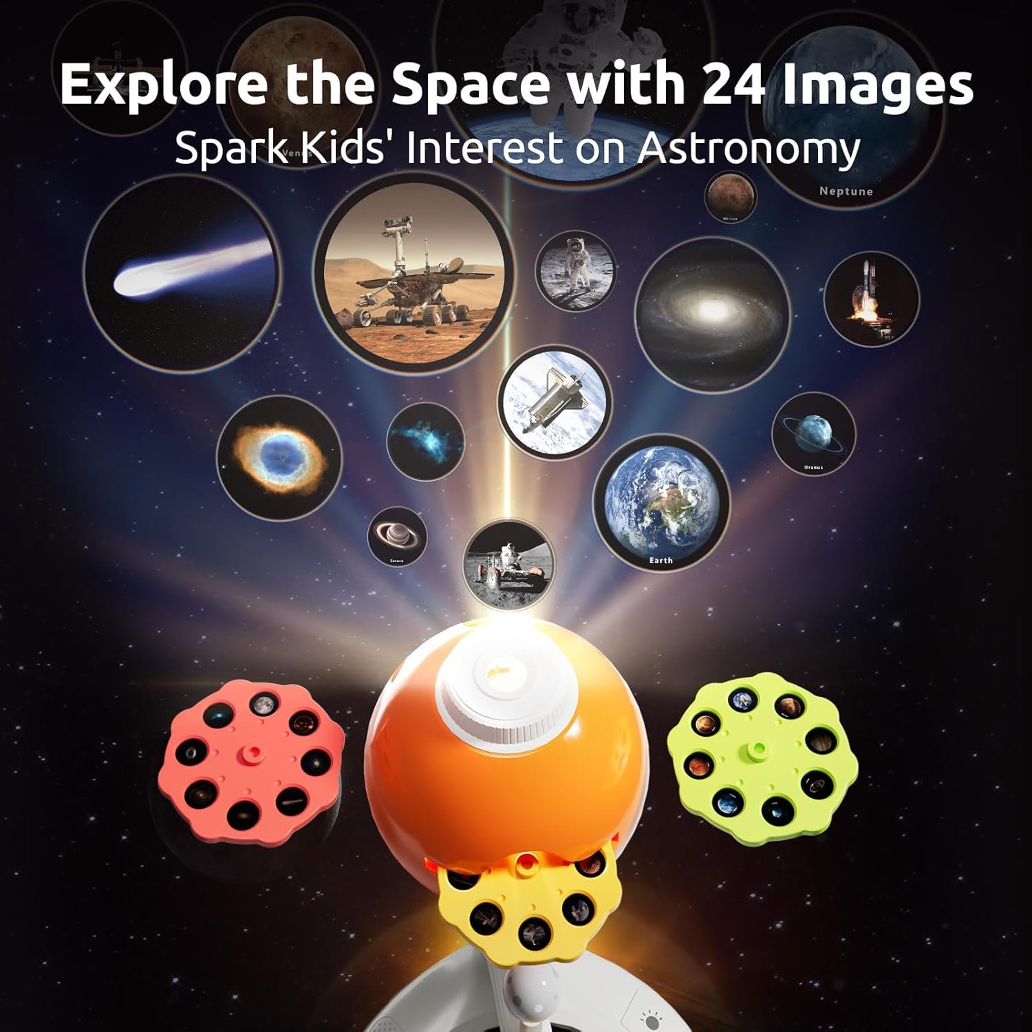 Science Can Solar System for Kids, Interactive Talking Solar System Model, STEM Planetarium Projector with 8 Planets, Space Toys Gift for Age 6-12 Boys & Girls, Classroom & Home Astronomy Learning