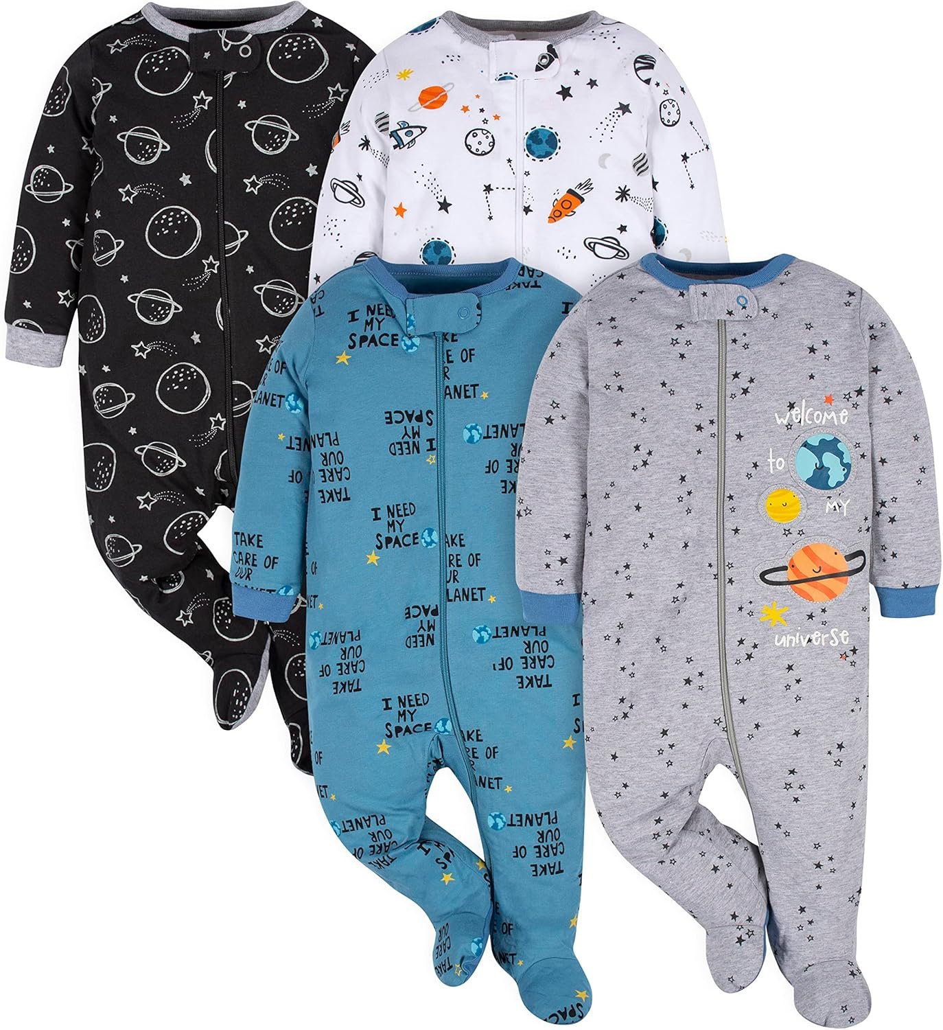 Gerber baby-boys 4 Pack Sleep 'N Play Footie