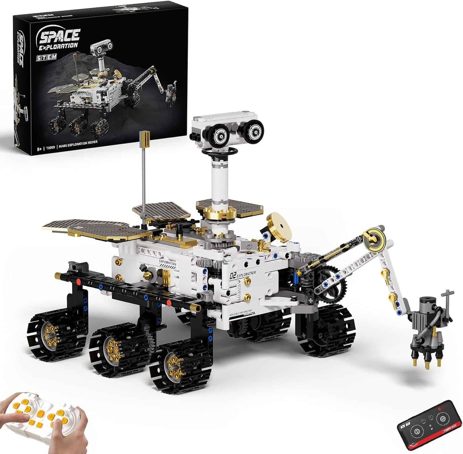 Remote & APP Controlled Mars Rover, STEM Building Set for Boys Ages 8-14, Space Toys for Kids Ages 8-12, Science Gift for Boys & Girls (1007 PCS)