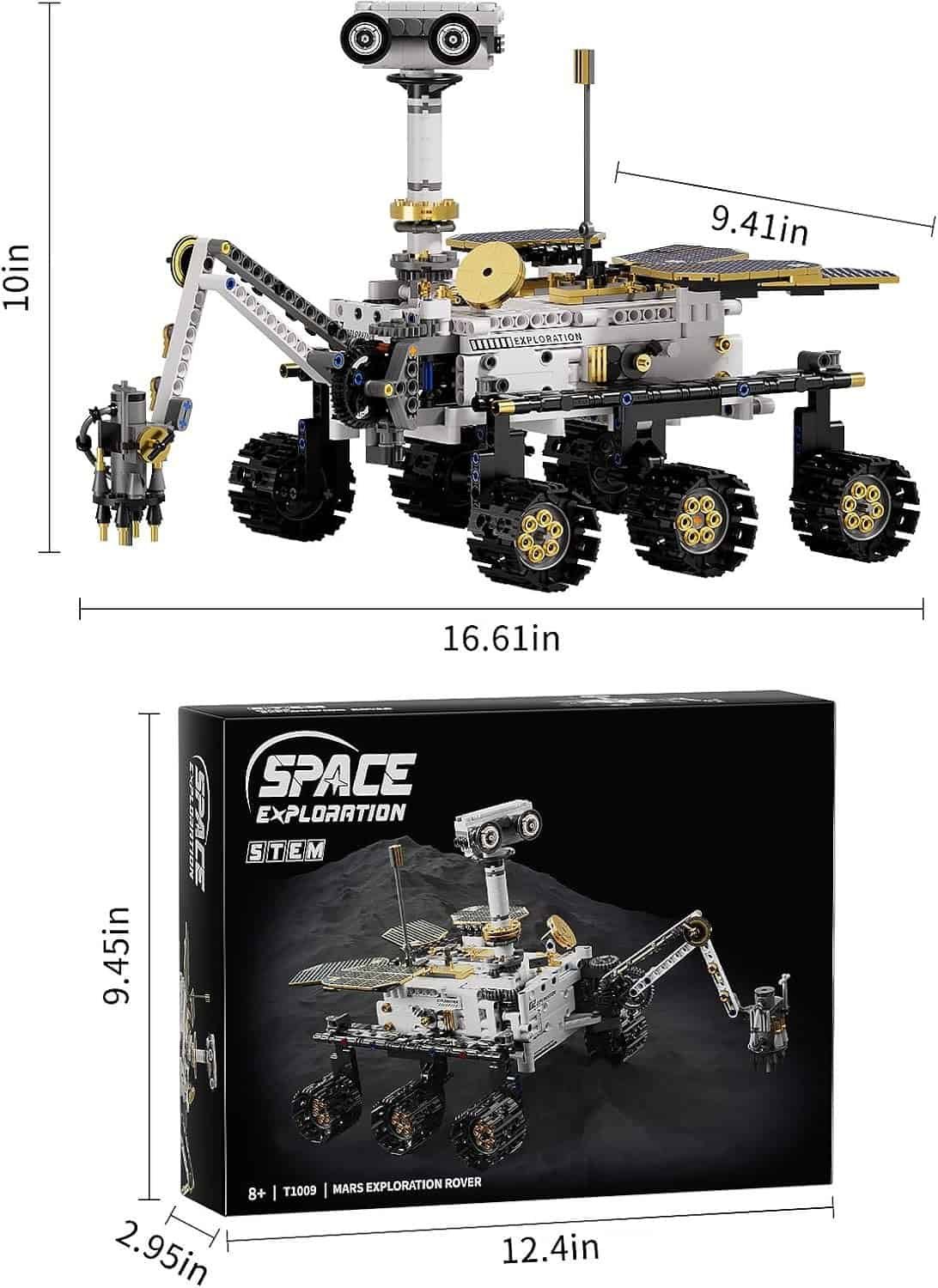 Remote & APP Controlled Mars Rover, STEM Building Set for Boys Ages 8-14, Space Toys for Kids Ages 8-12, Science Gift for Boys & Girls (1007 PCS)