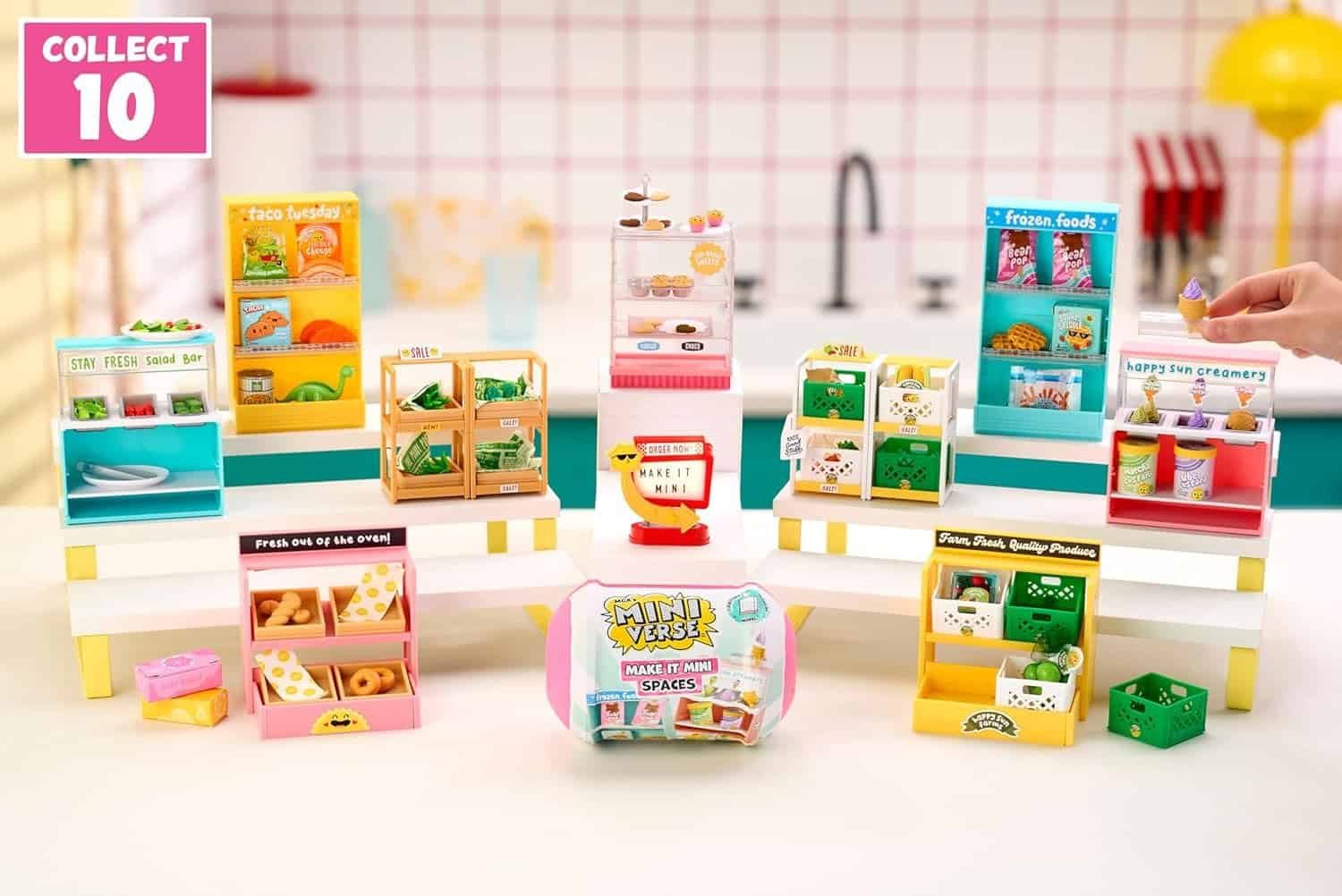 MGA's Miniverse Make It Mini Spaces Furniture (2 Pack) Mystery Surprise Packaging, Mini Collectibles, Replica Food, Replica Plants, Customize, DIY Crafts, Hobby, Collectors, Display, Gifts, 8+