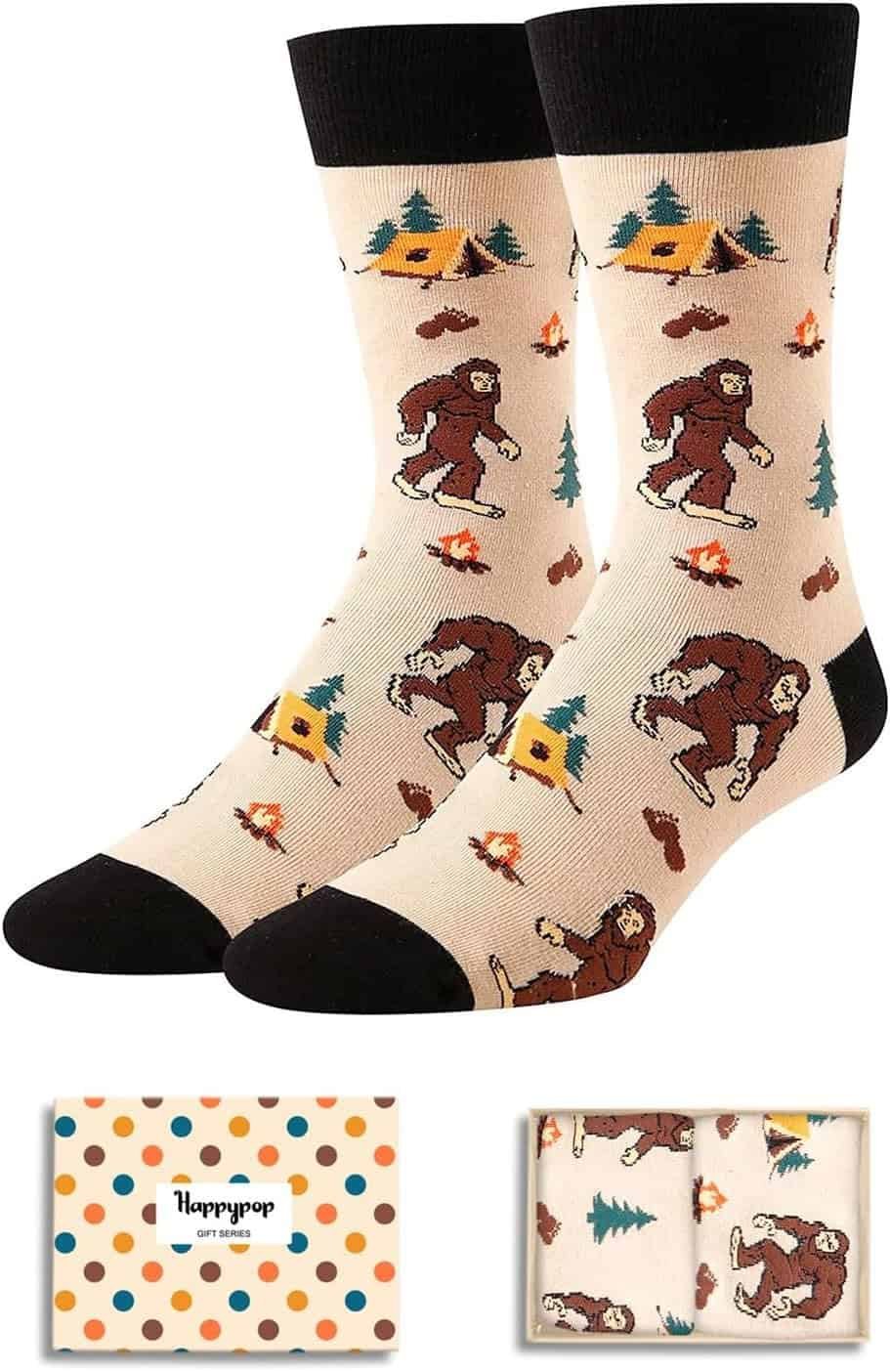 HAPPYPOP Alien & Bigfoot Gifts - Space Socks, Outer Space & Sasquatch Gifts